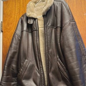 Leather Fur Coat